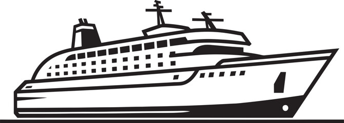 Rhythmic Rudder Ship Logo Reflecting Musicians Artistry Serenade Sloop Musical Ship Icon with Artistic Flair