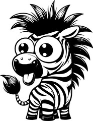 Zany Zebra Cartoon icon 3