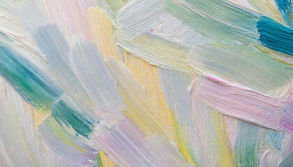 Abstract rough pink, blue and yellow painting texture, pastel colors. oil brush stroke. Art on...
