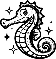 Snappy Seahorse Cartoon icon