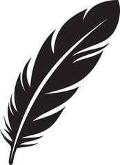 Feathered Harmony Minimalist Icon Vector Logo Effortless Elegance Vector Feather Minimalist Emblem