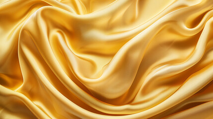 Bright flowy golden silk fabric texture