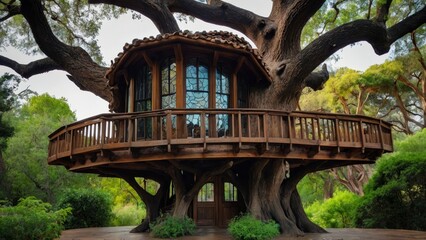 futuristic oak tree house design