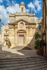 Birgu (Vittoriosa), Malta - September 14th 2022: Chapel of Our Lady of Damascus, which is now the...