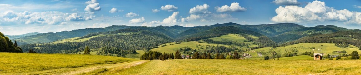 Fototapeta na wymiar Beautiful panorama of the Pieniny Mountains.