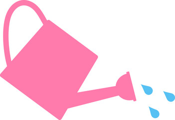 Watering can for watering flowers, watering flowers, container, isolated, spring, garden, illustration, growing flowers,