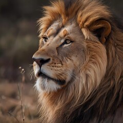 portrait of a lion high quality photo HD