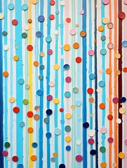 colorful line and dots pattern