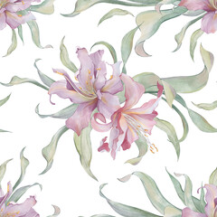 Watercolor floral seamless patterns