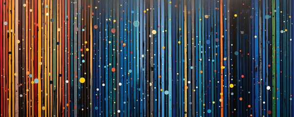 a colorful line of dots on the wall texture pattern background