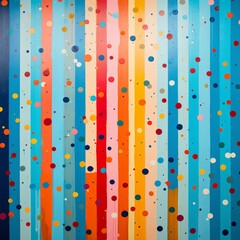 a colorful line of dots on the wall texture pattern background