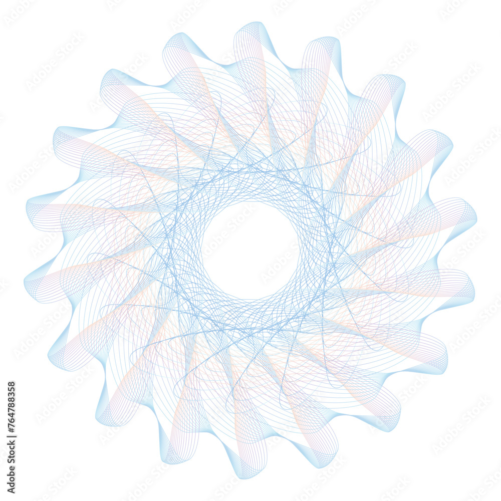 Aufkleber Abstract background with guilloche lines pattern. Luxury design pearl color vector template useful for certificate, diploma, official document, formal paper, banner