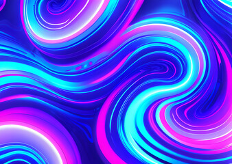 Fototapeta premium Bright poster, fashionable restro style, wavy multi-colored, beautiful wide format, 60s, 70s, 80s, colorful watercolor background for poster or brochure cover design, Generative AI