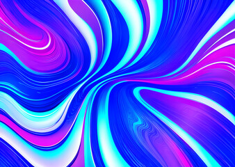 Fototapeta premium Bright poster, fashionable restro style, wavy multi-colored, beautiful wide format, 60s, 70s, 80s, colorful watercolor background for poster or brochure cover design, Generative AI