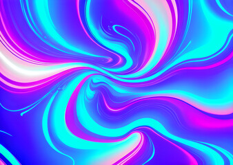 Fototapeta premium Bright poster, fashionable restro style, wavy multi-colored, beautiful wide format, 60s, 70s, 80s, colorful watercolor background for poster or brochure cover design, Generative AI