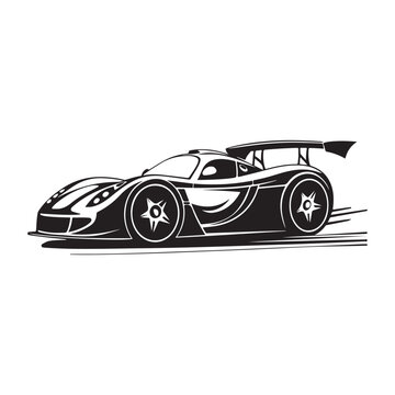 Sports car silhouette logo design sports car vector