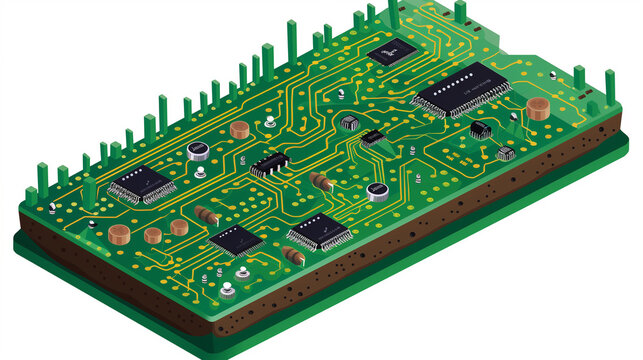 Design a circuit board for a data logger for environmental monitoring.
