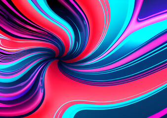 Bright poster, fashionable restro style, wavy multi-colored, beautiful wide format, 60s, 70s, 80s, colorful watercolor background for poster or brochure cover design, Generative AI