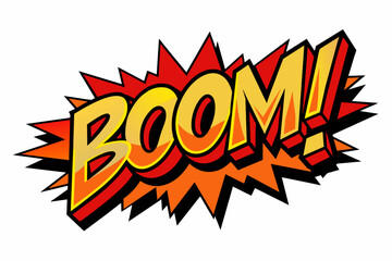 A explosion boom text graffiti art illustration vector 