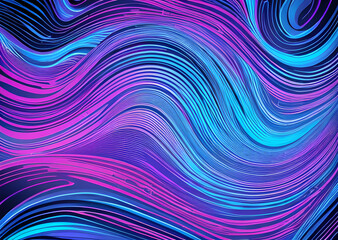 Fototapeta premium Bright poster, fashionable restro style, wavy multi-colored, beautiful wide format, 60s, 70s, 80s, colorful watercolor background for poster or brochure cover design, Generative AI