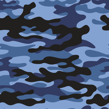 
Texture camouflage blue background, vector illustration, military uniform, pattern repeat