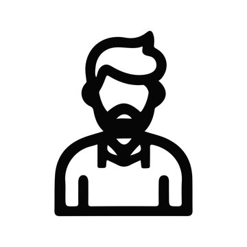 Profile user avatar picture vector illustration in black and white. Icon for websites or mobile applications.