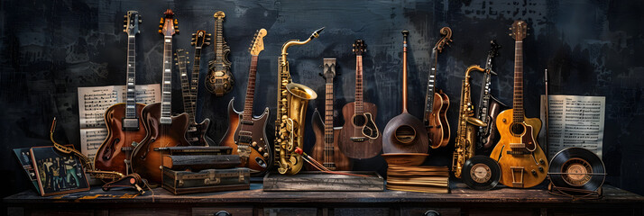 The Symphony of Still Life: A Melodic Collection of Music Instruments and Scores