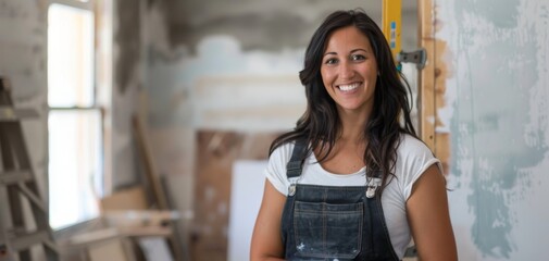 Fototapeta premium Joyful Painter in Her Art Studio.