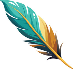 colorful feather logo design, Colorful feather quill logo design
