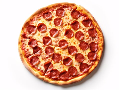 a pepperoni pizza with cheese and pepperoni