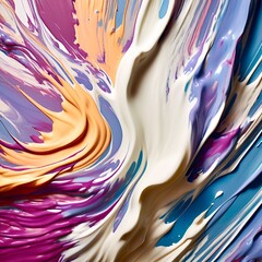 Closeup of abstract watercolor paint is flowing down by gravity background texture. Generative AI (생성형 AI)