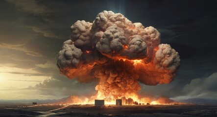 Nuclear explosion - obrazy, fototapety, plakaty