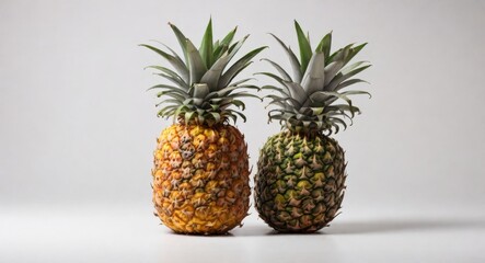 Fototapeta premium Pineapples on white background