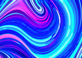 Fototapeta premium Bright poster, fashionable restro style, wavy multi-colored, beautiful wide format, 60s, 70s, 80s, colorful watercolor background for poster or brochure cover design, Generative AI