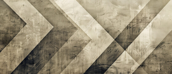 Monochrome Abstract Design with Overlapping Geometric Shapes - A Blend of Art and Architecture