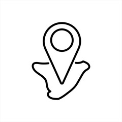 location icon with modern style and line art style