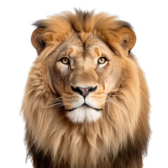 realistic image of lion head on transparent background png