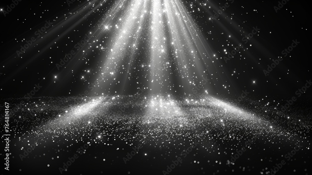 Poster the light effects of magic white rays on a transparent background. christmas design element. star bu