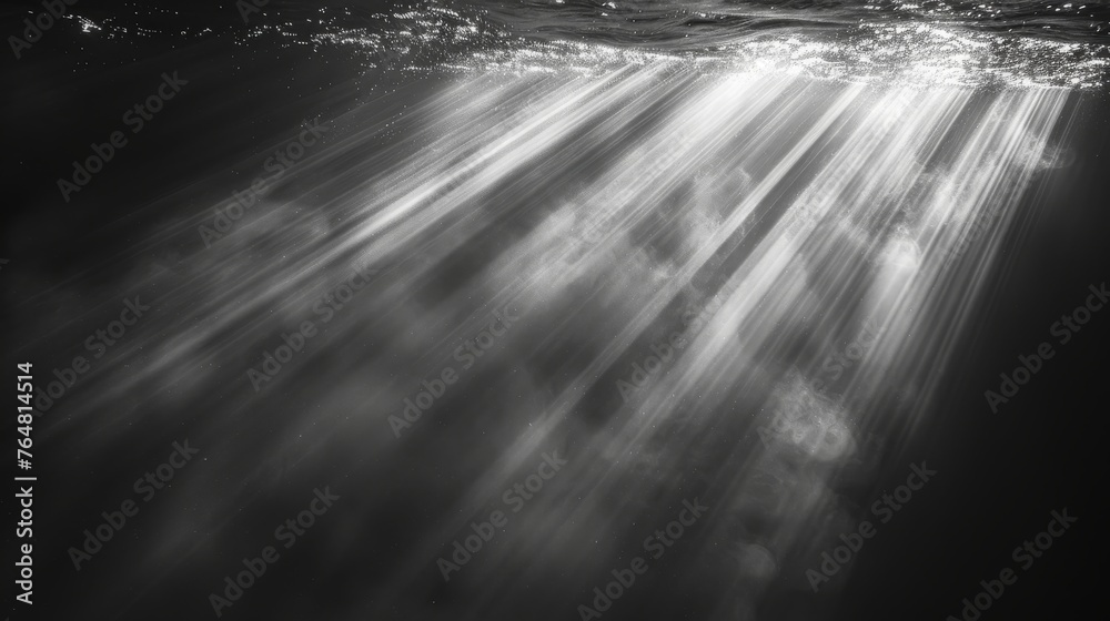 Poster Overlay design or screen blending with rays of light isolated on black abstract background