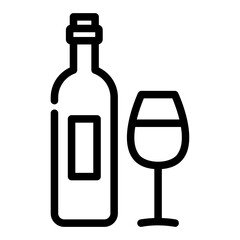 wine outline icon