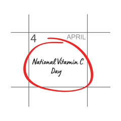 National Vitamin C Day, 4 April.