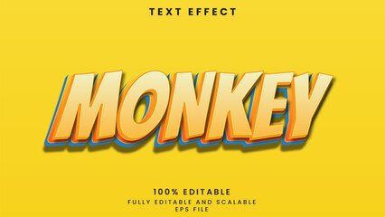 Monkey editable text effect with orange background