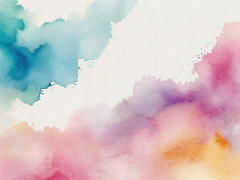 Abstract colorful water color art hand paint for background. Texture paper.