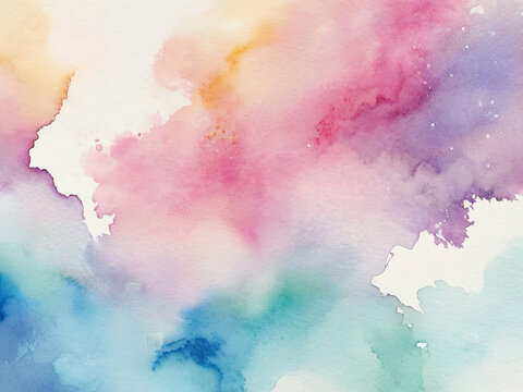 Abstract colorful water color art hand paint for background. Creative design cover.