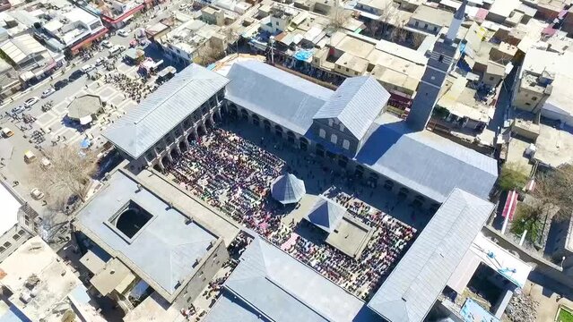 Diyarbakir Ulu Cami Grand Mosque drone footage