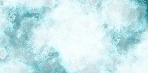 Abstract gradient light sky blue shades watercolor background on white paper texture. Blue watercolor hand-painted for background. Sky cloud landscape blue background with tiny clouds.