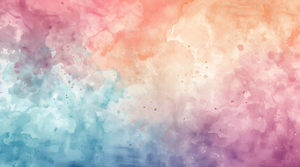 Pastel Abstract with Textured, Soft Gradient Abstract, Pink, Purple, Orange, and Blue Tones in a Blank Canvas, Abstract watercolor background