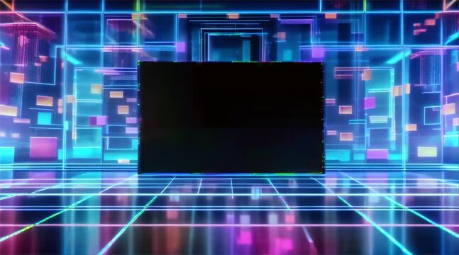 front angle digital screen with coding