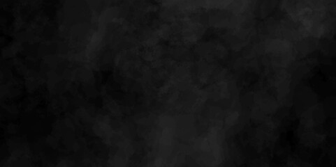 Trendy concrete wall black color for background. Blank wide screen Real chalkboard. Close up retro plain dark black cement and concrete wall background. Abstract design with textured black stone wall 