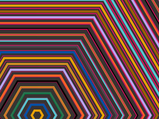 Abstract Background of Colorful Lines. Geometric Digital Art. Modern wallpaper.